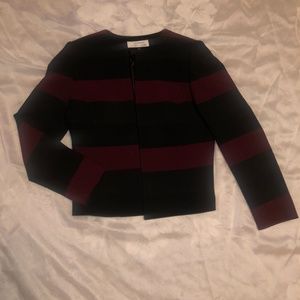 Tahari Black and Purple Styled Blazer